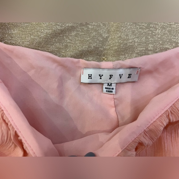 147. HYFVE Light Pink Peasant Top - Picture 5 of 6